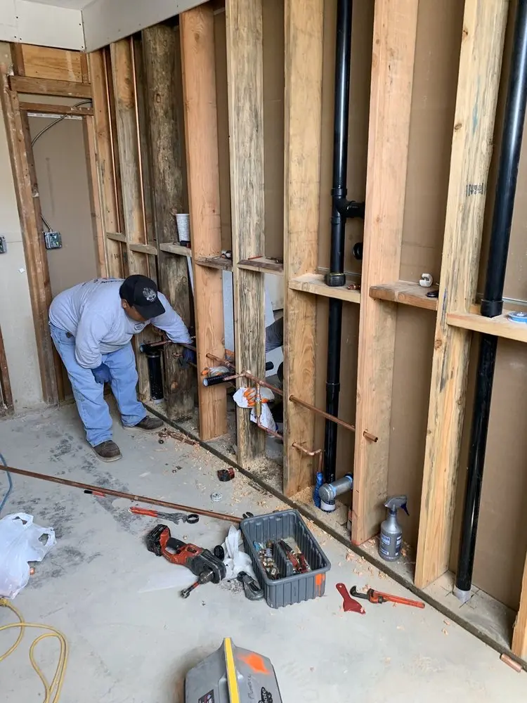 Commercial rough-in plumbing for Water Heater Replacement in Clemmons